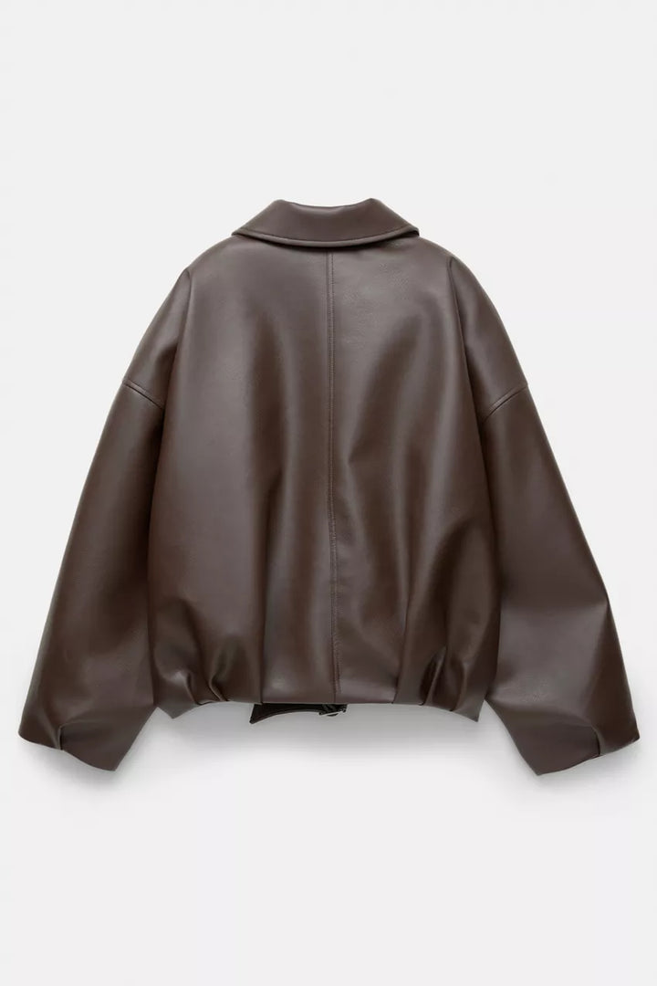 MARAIS  | VESTE EN CUIR MARRON