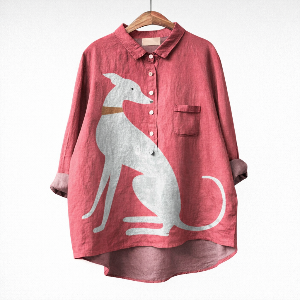 MARAIS | Blouse Élégante à Motif Canin (1+1 GRATUIT)
