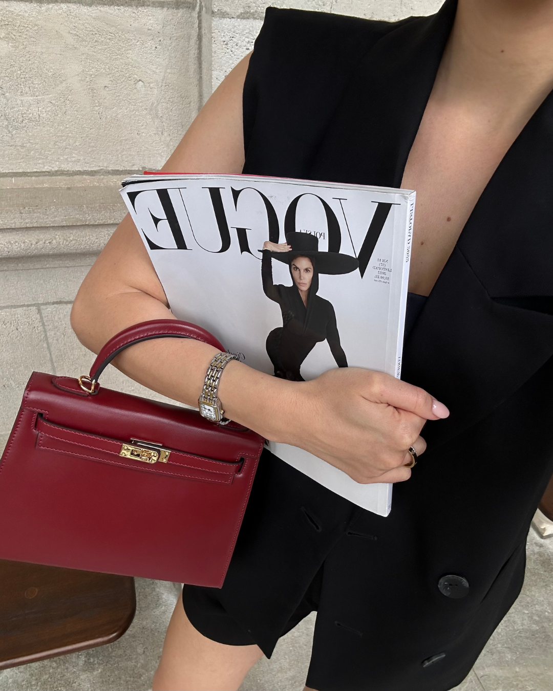 MARAIS | MINI SAC EN CUIR BORDEAUX ÉLÉGANT