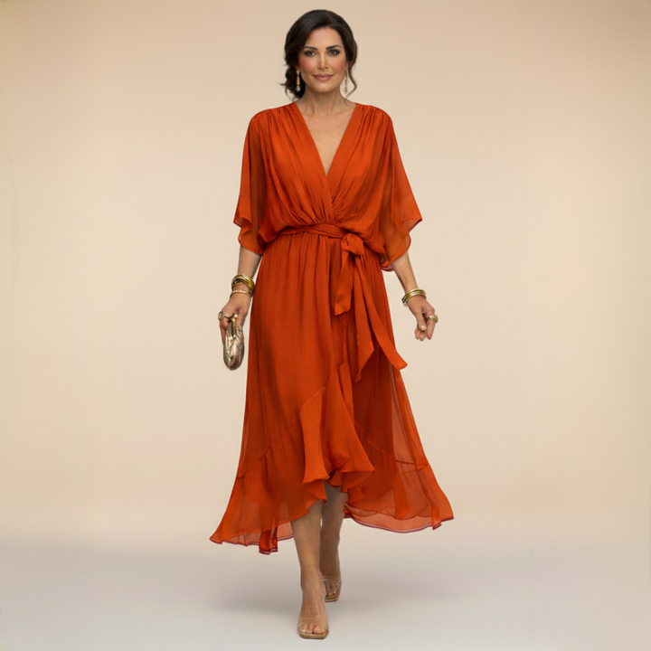 MARAIS | Robe en chiffon à décolleté V
