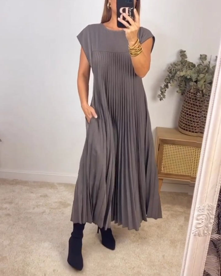 MARAIS | Robe Plissée Sans Manches