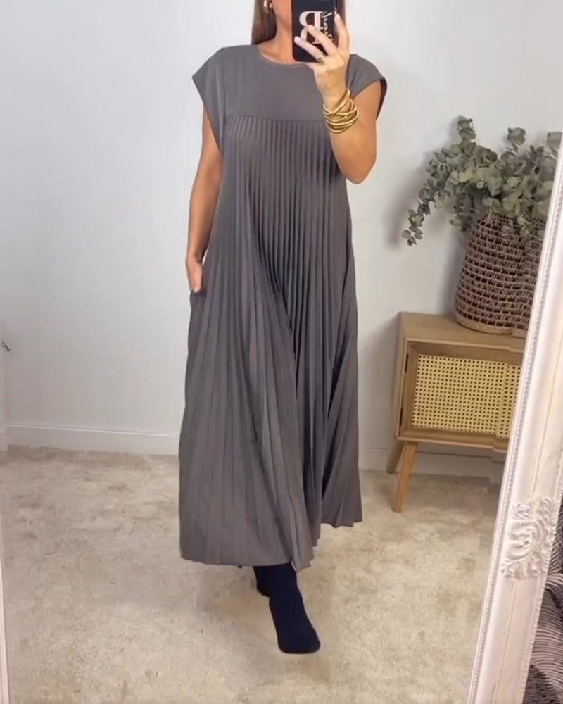 MARAIS | Robe Plissée Sans Manches