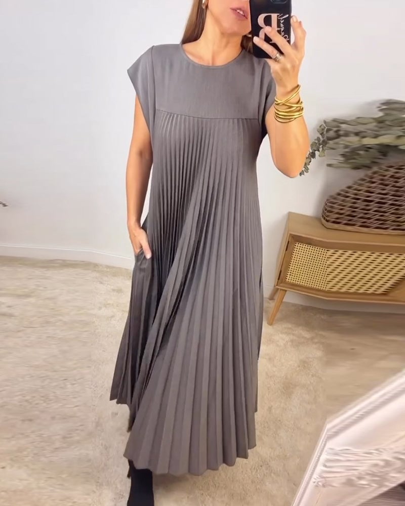 MARAIS | Robe Plissée Sans Manches