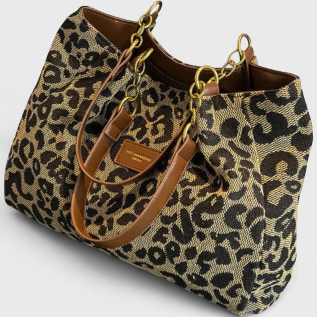 MARAIS | SAC SHOPPING EN TOILE MOTIF LÉOPARD