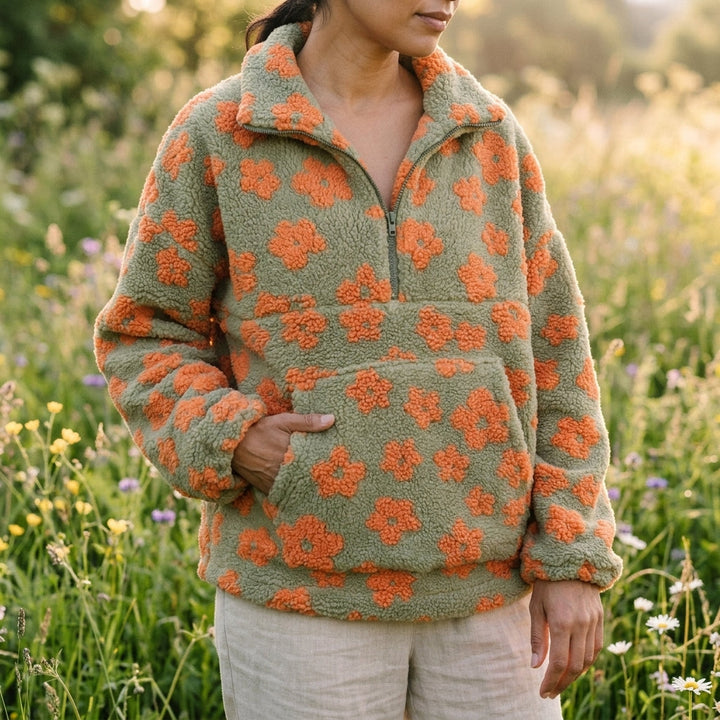 MARAIS  | Pull Polaire Fleuri Amélie
