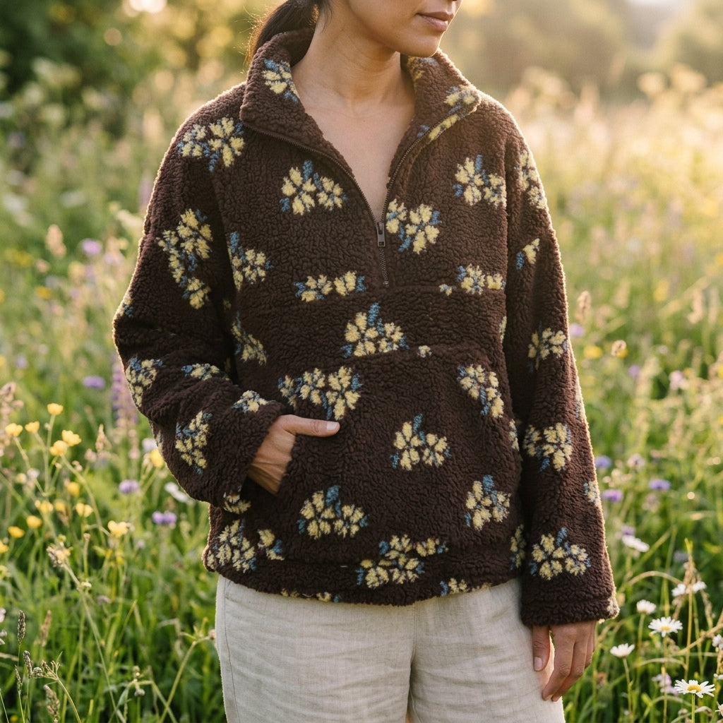MARAIS  | Pull Polaire Fleuri Amélie