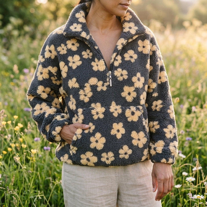 MARAIS  | Pull Polaire Fleuri Amélie