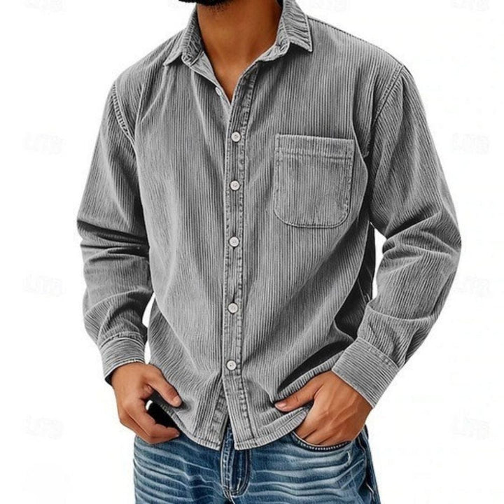 MARAIS | CHEMISE BOUTONNÉE EN VELOURS CÔTELÉ POUR HOMME