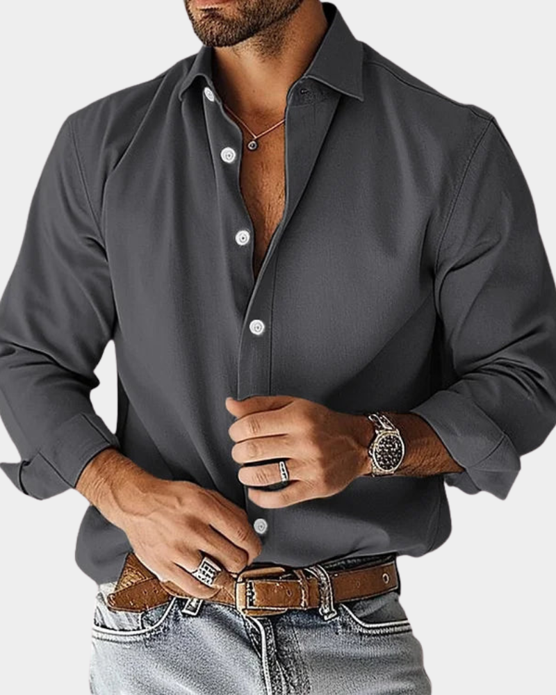 MARAIS | CHEMISE BOUTONNÉE ÉTIREMENT COUPE SLIM POUR HOMME