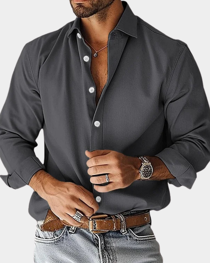 MARAIS | CHEMISE BOUTONNÉE ÉTIREMENT COUPE SLIM POUR HOMME