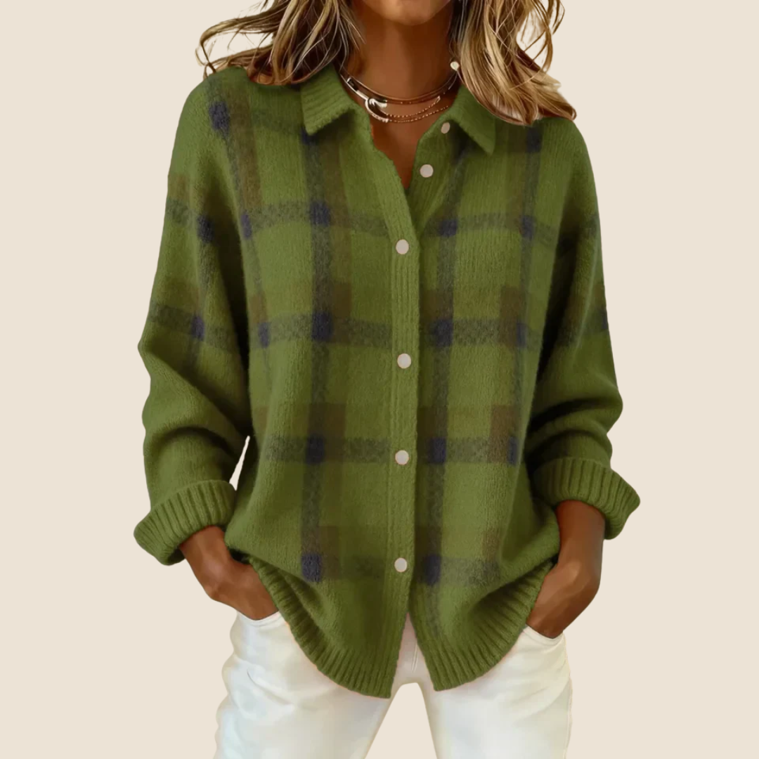 MARAIS  | Veste-Chemise en Maille à Carreaux Florence