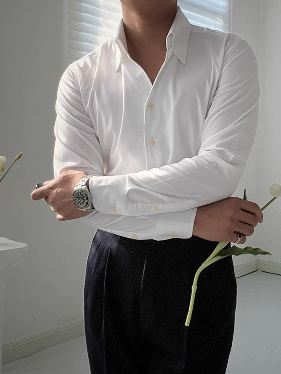MARAIS | CHEMISE ATHLÉTIQUE ITALIENNE POUR HOMME EN BAMBOU