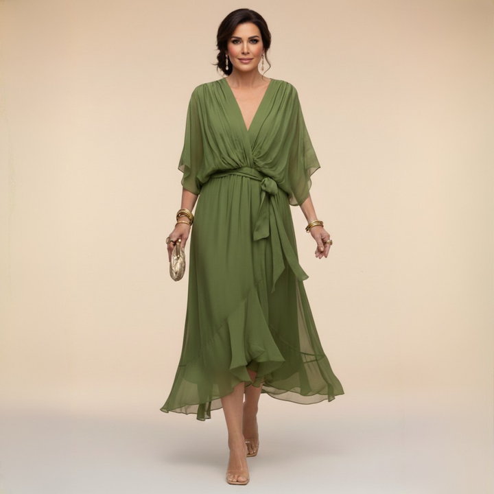 MARAIS | Robe en chiffon à décolleté V