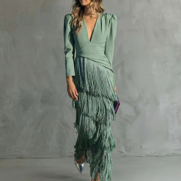 MARAIS | Robe Élégante Franges Élise