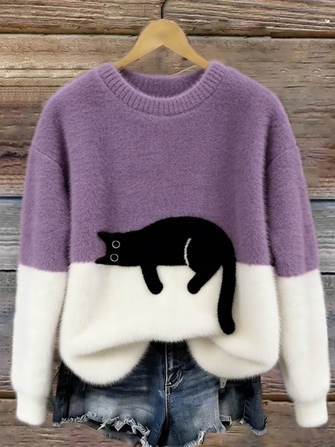 MARAIS | Pull Douillet Chat Endormi Charlotte