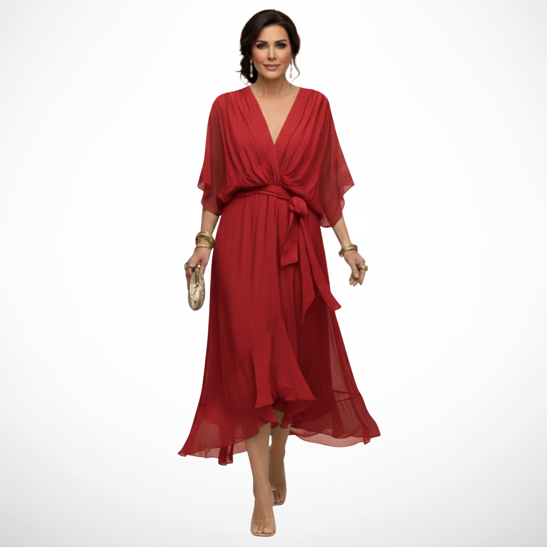 MARAIS | Robe en chiffon à décolleté V