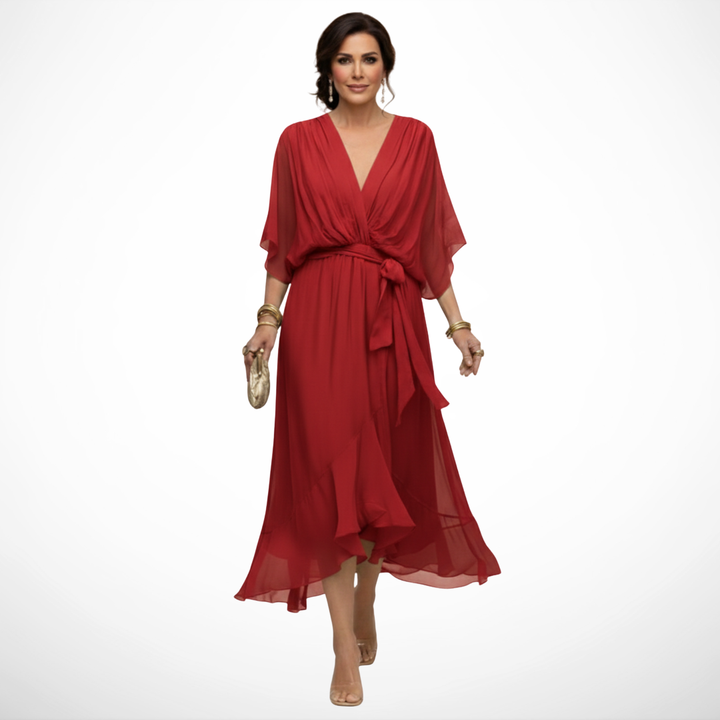 MARAIS | Robe en chiffon à décolleté V