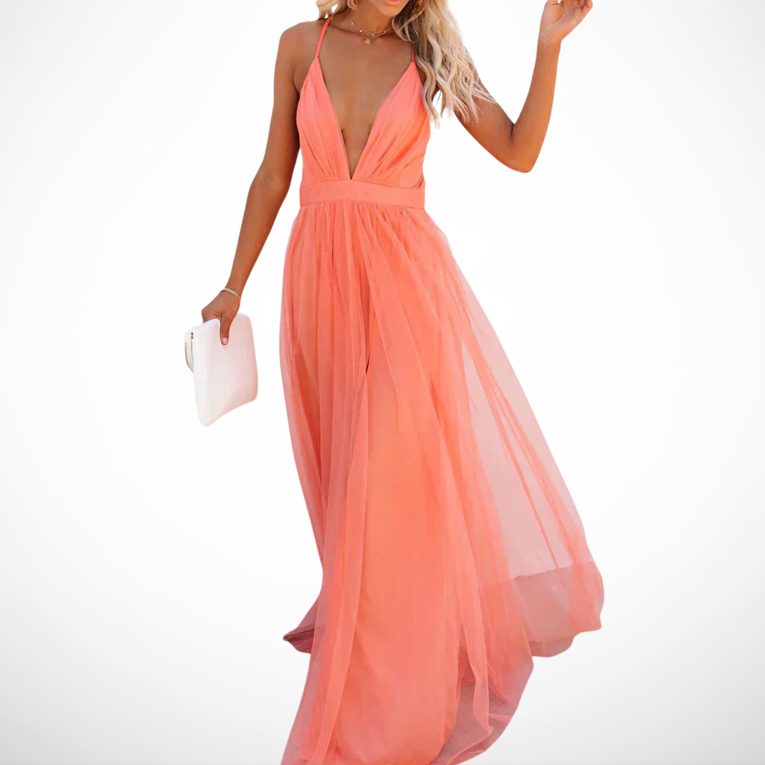 MARAIS | Robe Maxi Lumière Corail