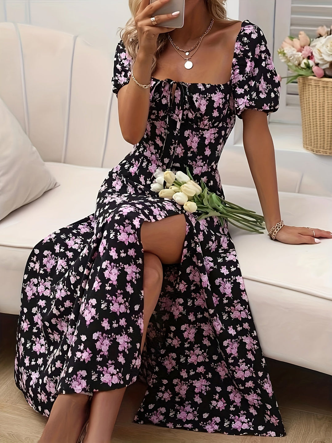 MARAIS | Robe Élégante Florale Chloé