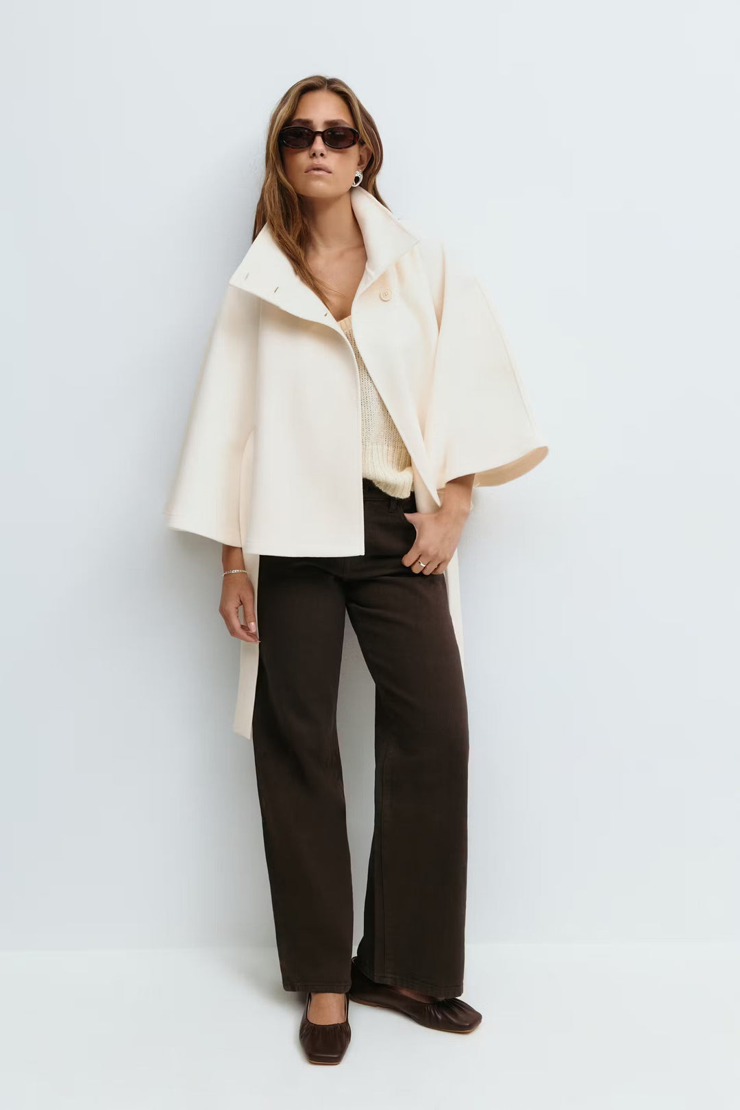 MARAIS | CAPE JACKET AVEC CEINTURE