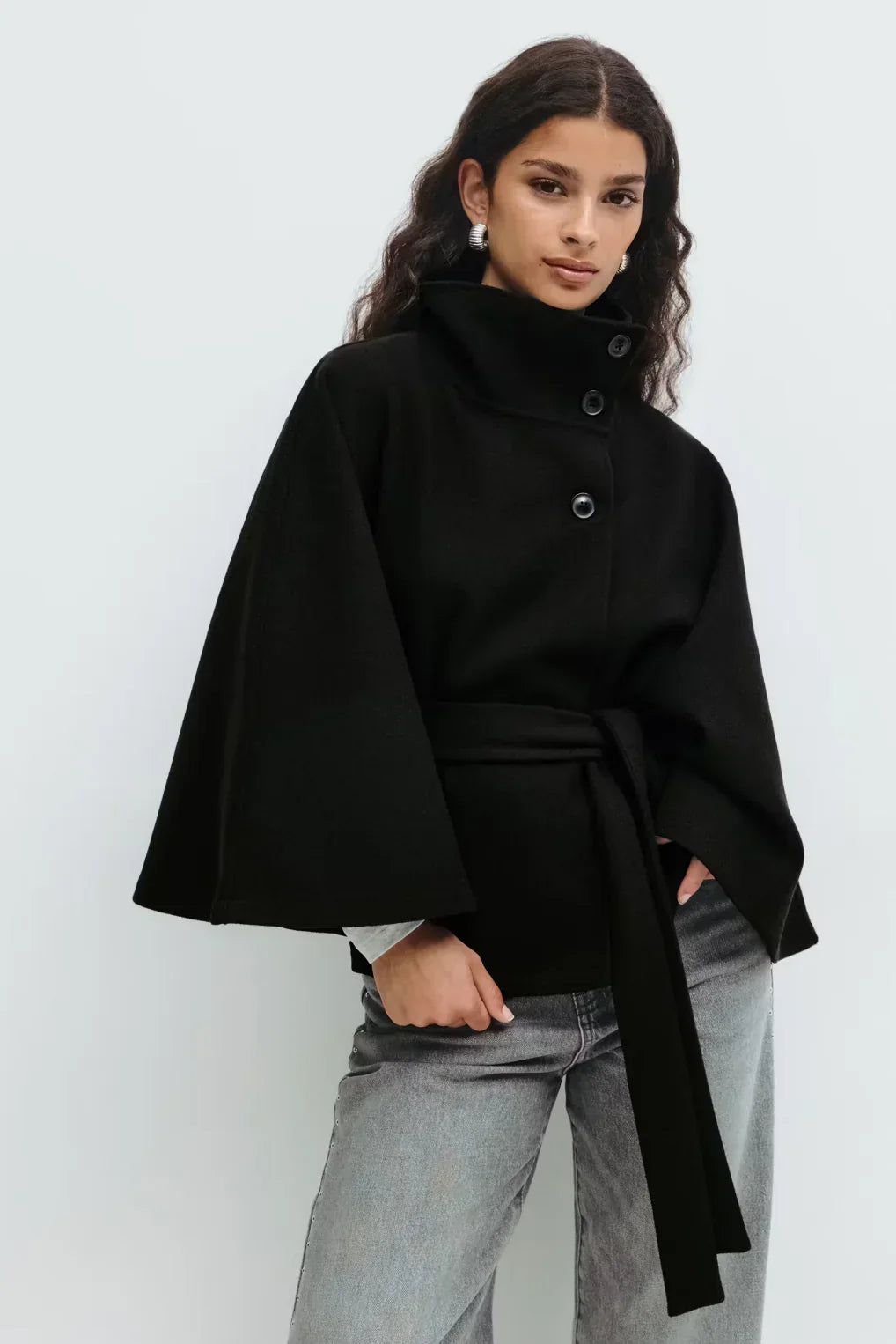 MARAIS | CAPE JACKET AVEC CEINTURE