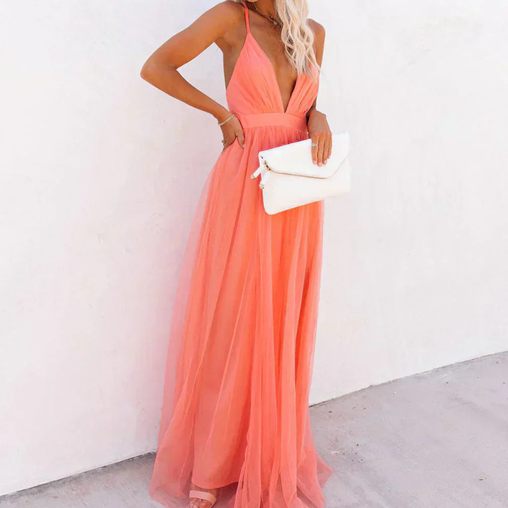 MARAIS | Robe Maxi Lumière Corail