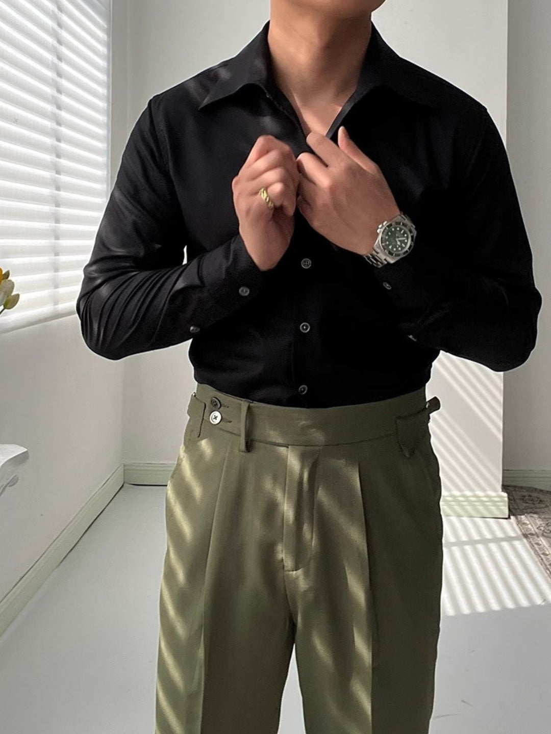MARAIS | CHEMISE ATHLÉTIQUE ITALIENNE POUR HOMME EN BAMBOU