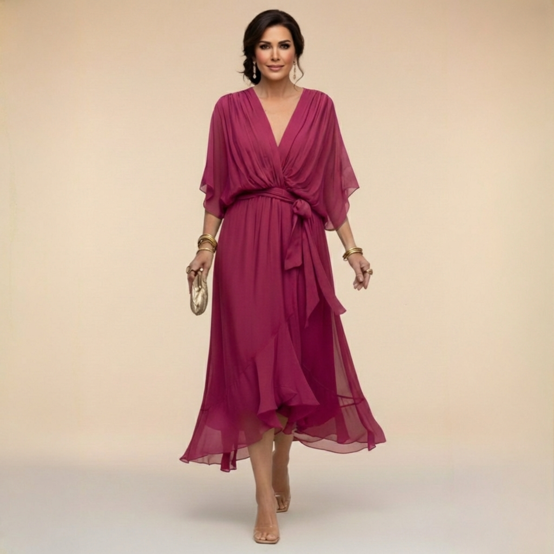 MARAIS | Robe en chiffon à décolleté V