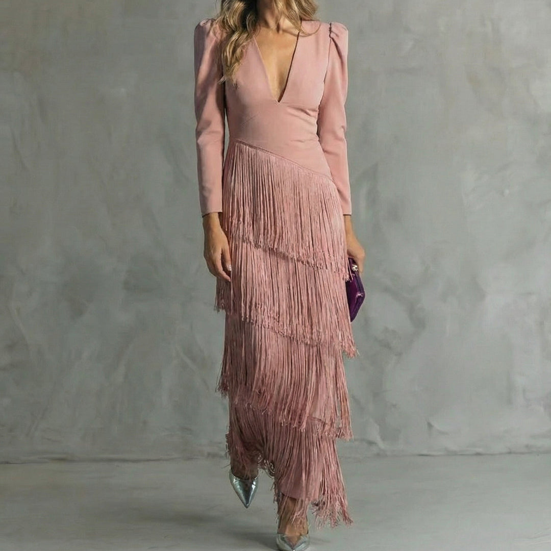 MARAIS | Robe Élégante Franges Élise