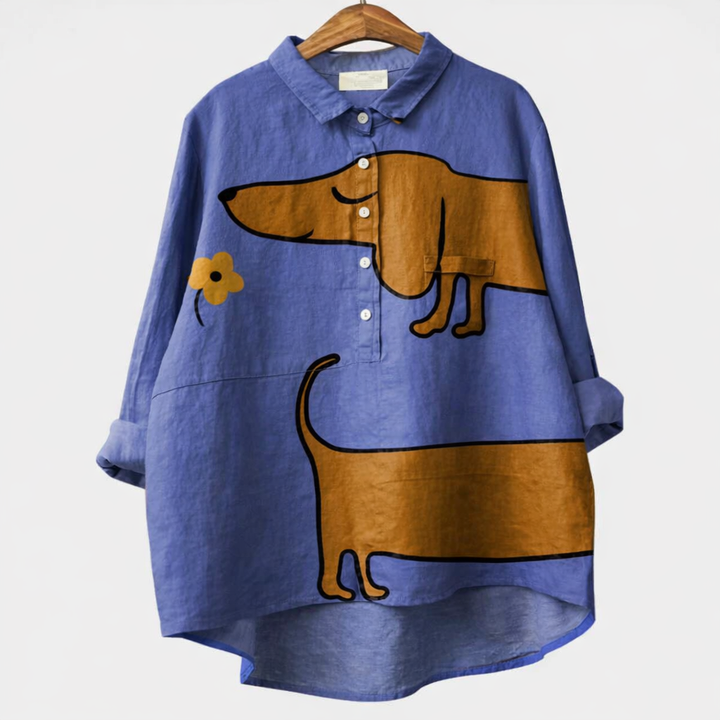 MARAIS | Blouse Élégante à Motif Canin (1+1 GRATUIT)
