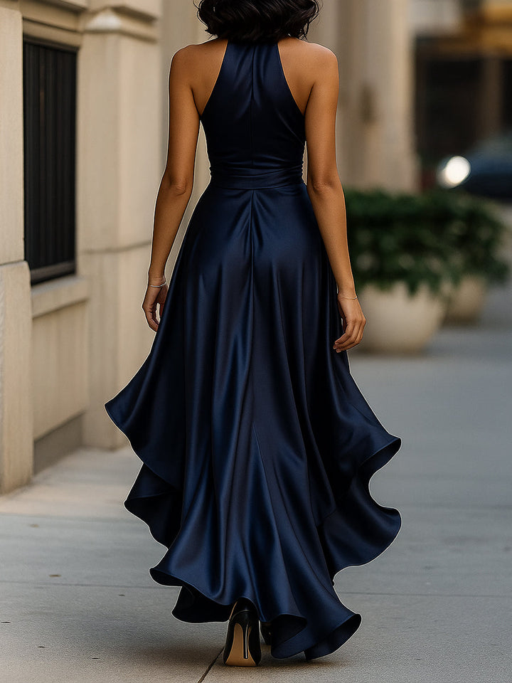 MARAIS | Robe en Satin Drapée à la Taille