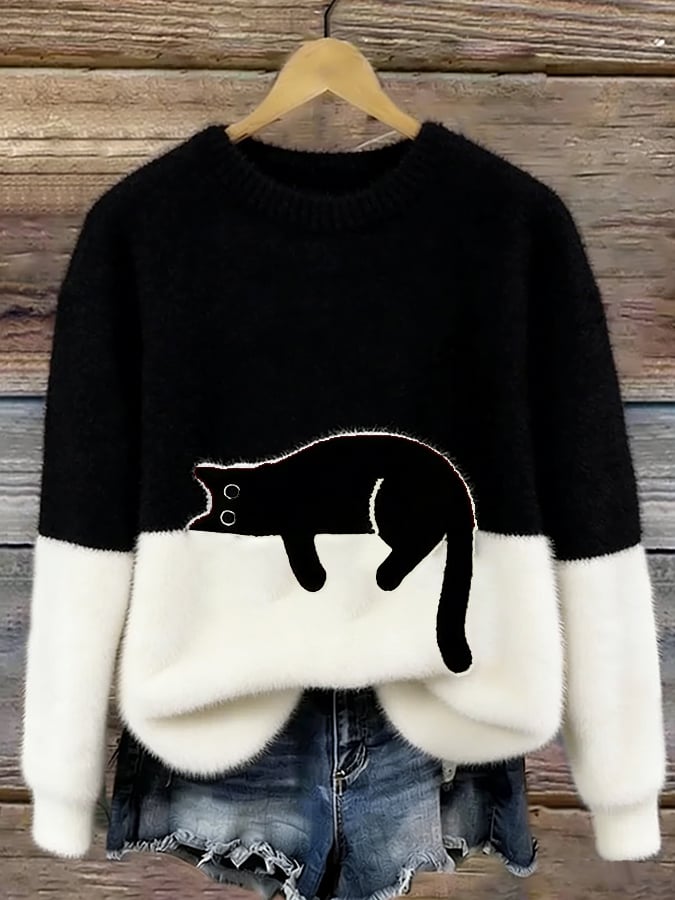 MARAIS | Pull Douillet Chat Endormi Charlotte