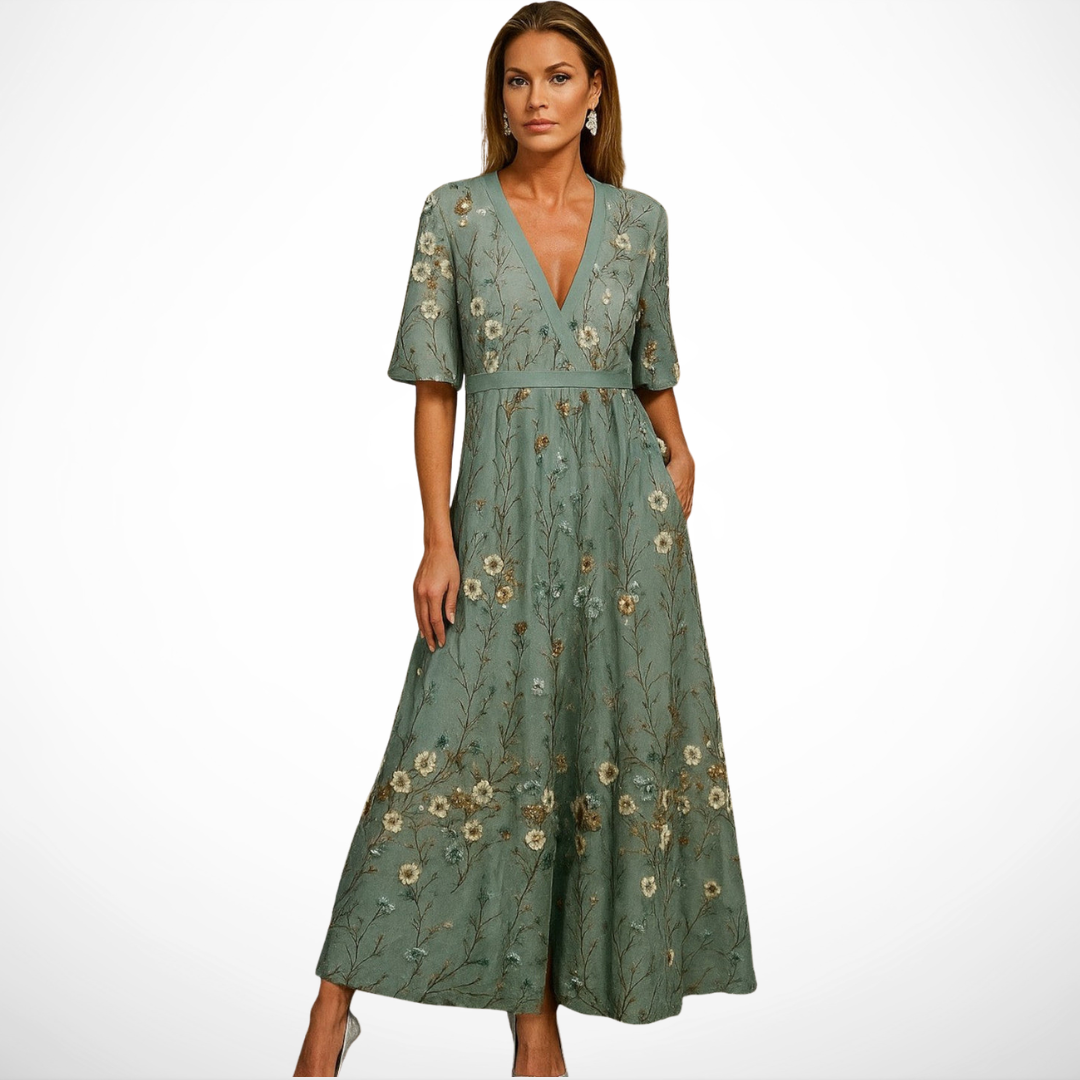 MARAIS | Robe Longue Élégance Botanique
