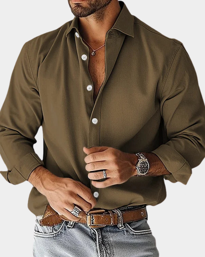 MARAIS | CHEMISE BOUTONNÉE ÉTIREMENT COUPE SLIM POUR HOMME