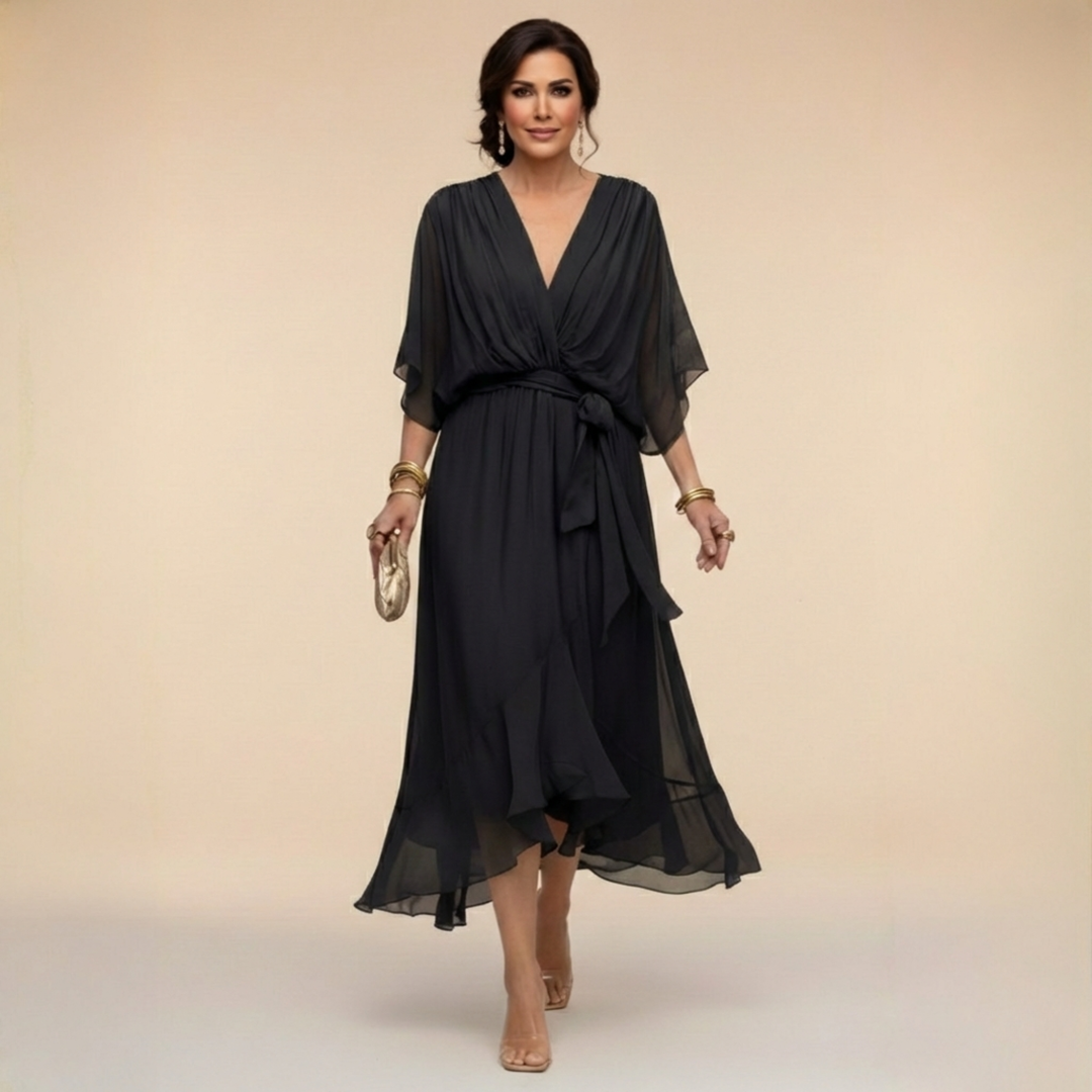 MARAIS | Robe en chiffon à décolleté V