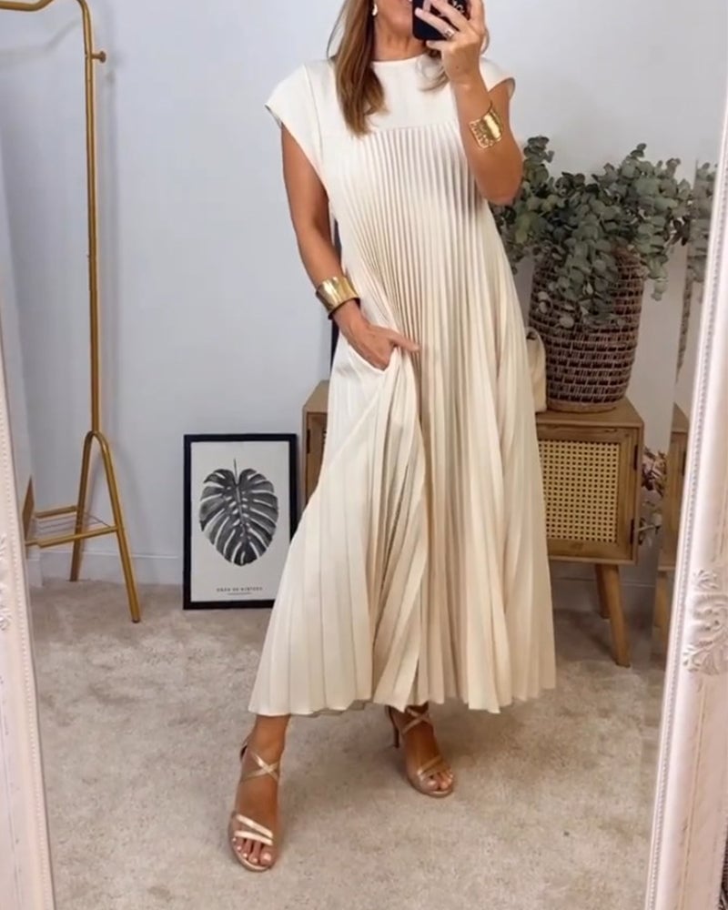 MARAIS | Robe Plissée Sans Manches