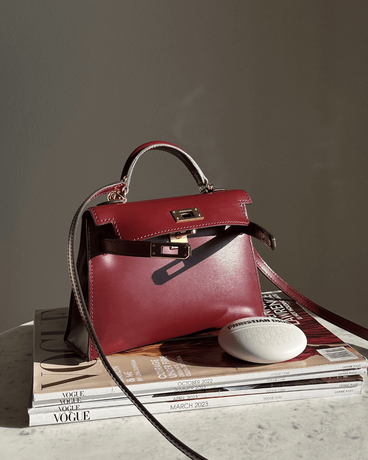 MARAIS | MINI SAC EN CUIR BORDEAUX ÉLÉGANT