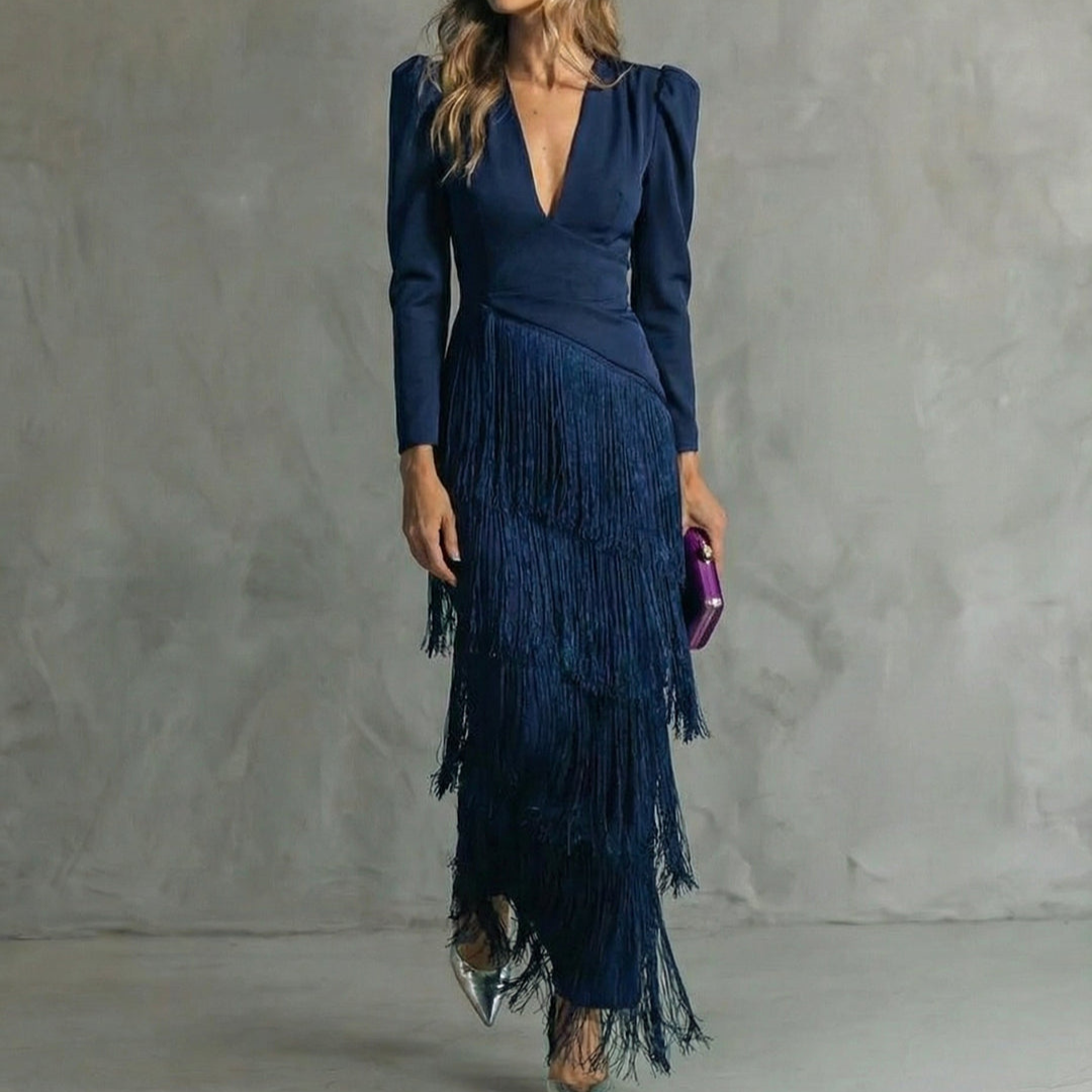 MARAIS | Robe Élégante Franges Élise