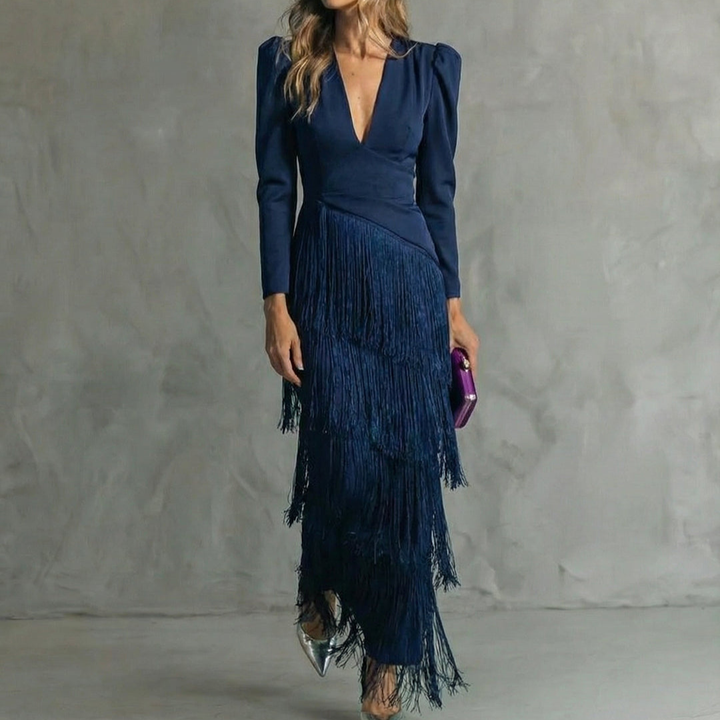 MARAIS | Robe Élégante Franges Élise