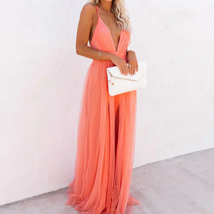 MARAIS | Robe Maxi Lumière Corail