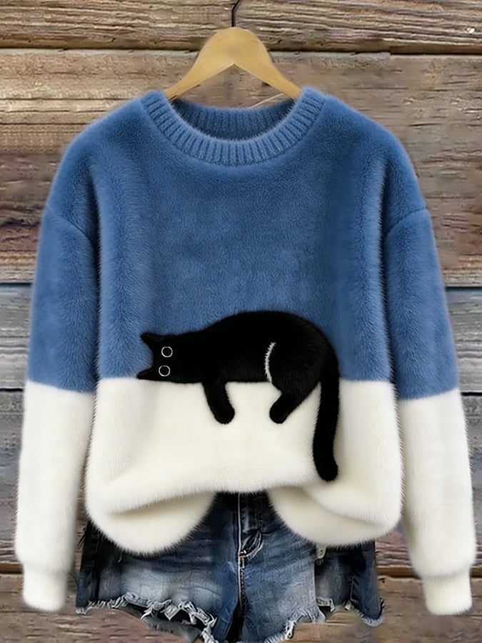 MARAIS | Pull Douillet Chat Endormi Charlotte
