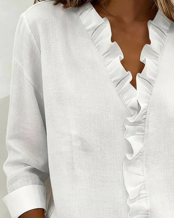 MARAIS  | Blouse Élégante Volants Claire