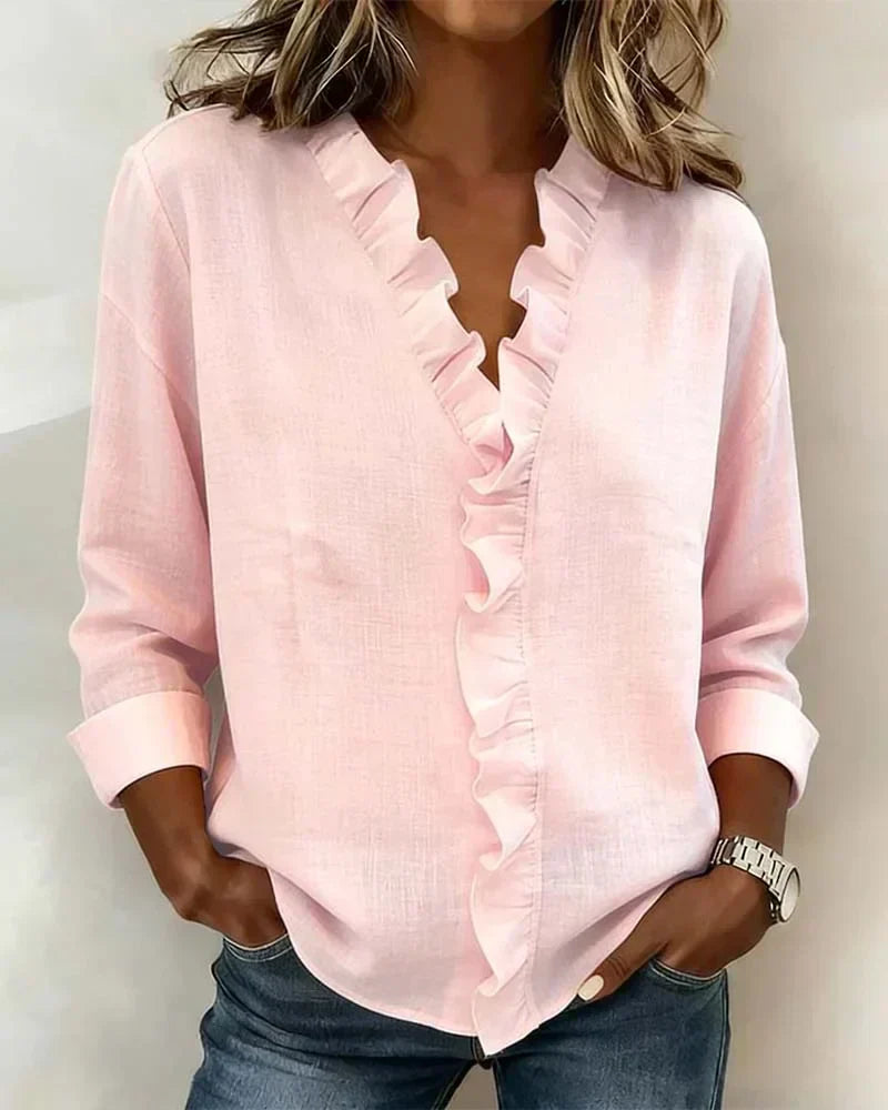 MARAIS  | Blouse Élégante Volants Claire