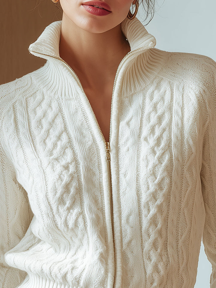MARAIS  | PULL COL MONTANT EN MAILLE DOUCE IMPRIMÉE