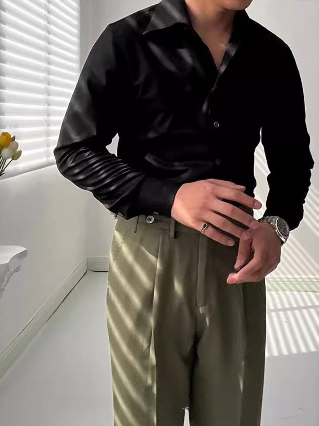 MARAIS | CHEMISE ATHLÉTIQUE ITALIENNE POUR HOMME EN BAMBOU