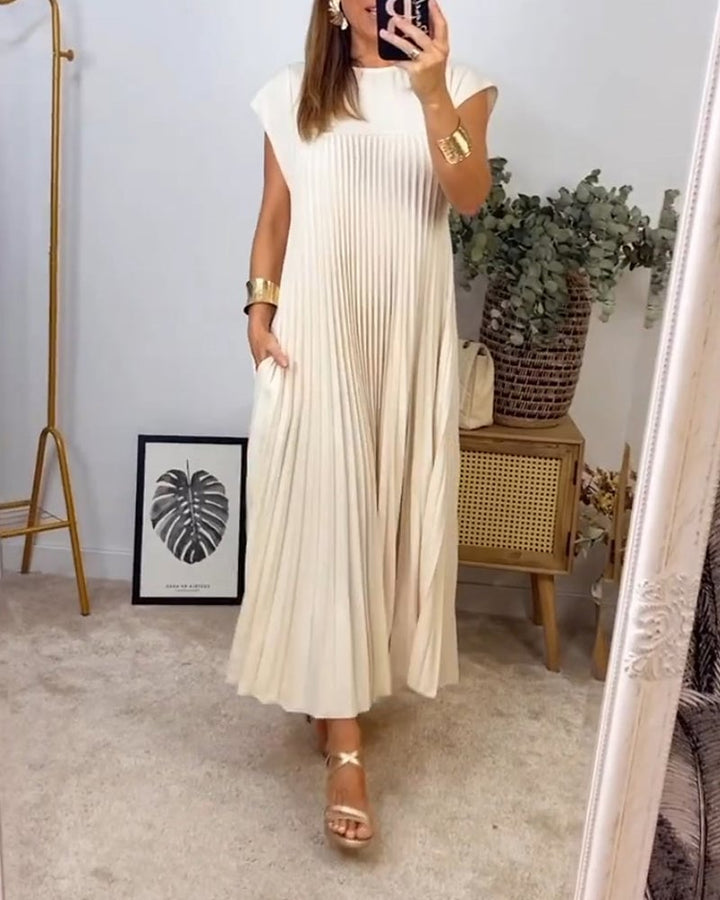 MARAIS | Robe Plissée Sans Manches
