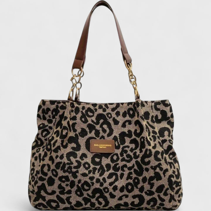 MARAIS | SAC SHOPPING EN TOILE MOTIF LÉOPARD