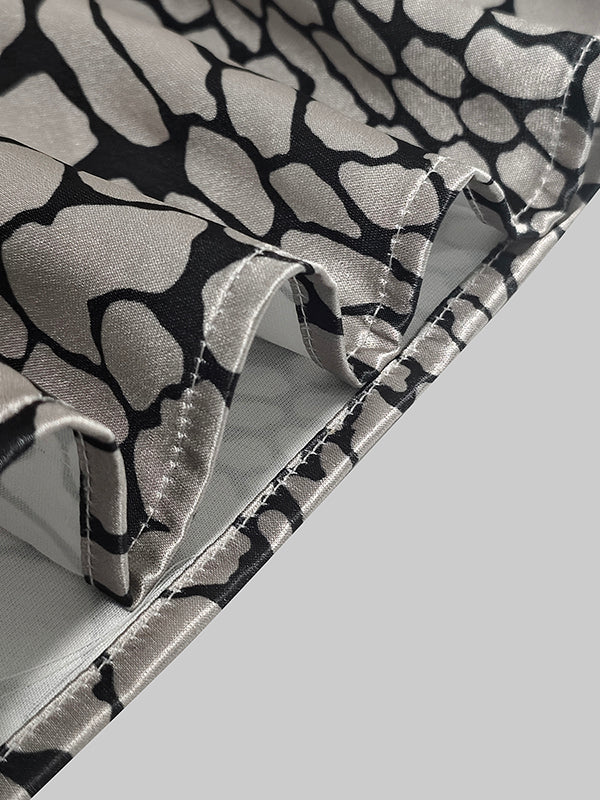 MARAIS | CHEMISIER EFFET SATIN À MOTIF ARTISTIQUE