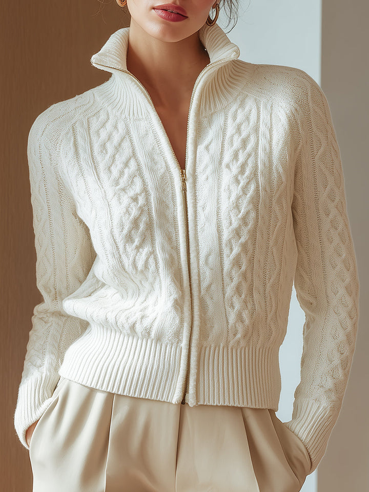 MARAIS  | PULL COL MONTANT EN MAILLE DOUCE IMPRIMÉE