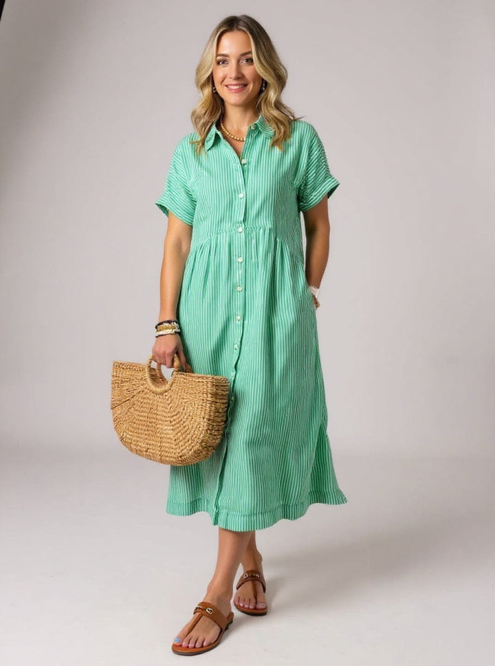 MARAIS | Robe Rayée Élégante Claire